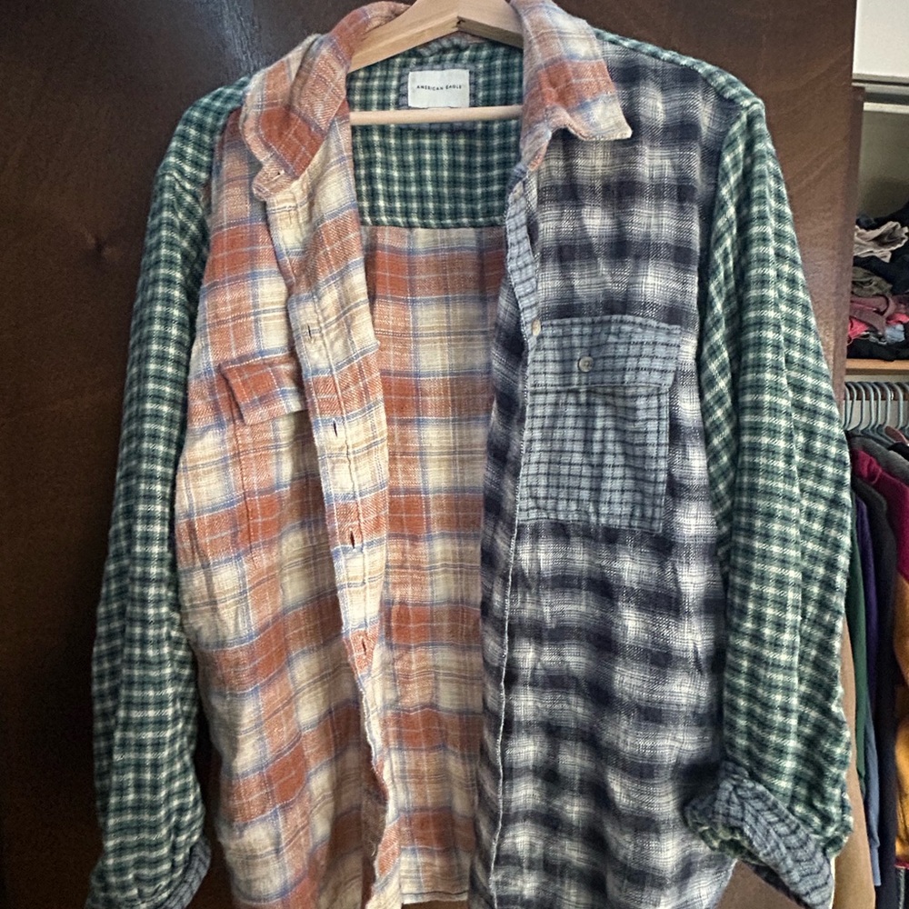 Mixed Plaid Men's Shirt